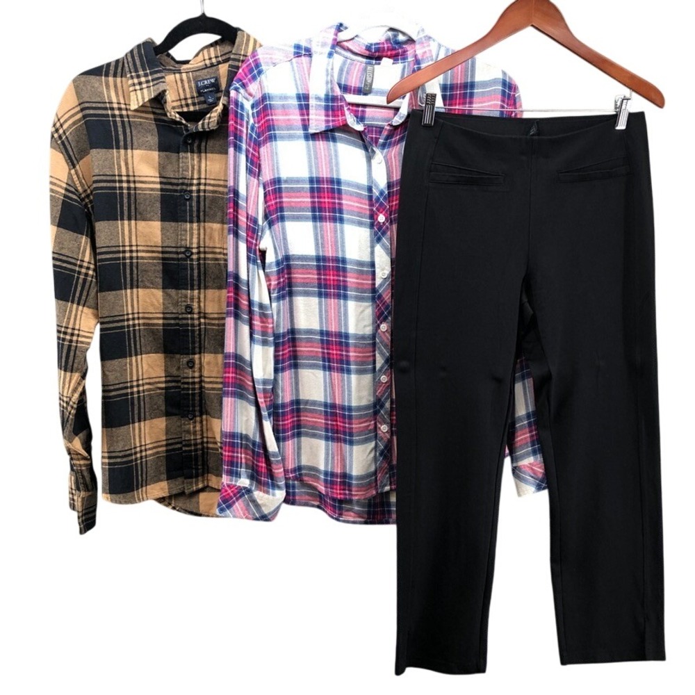J.Crew Allison Joy Hue Clothing Bundle Womens Large Multi Plaid Pants 3pc